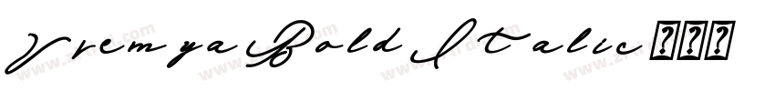 Vremya Bold Italic字体转换